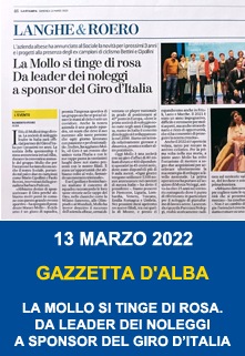 Copertina La Mollo Si Tinge Di Rosa Da Leader Dei Noleggi A Sponsor Del Giro D Italia