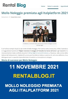 Copertina Mollo Noleggio Premiata Agli Italplatform 2021