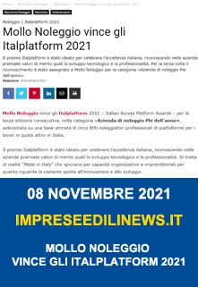 Copertina Mollo Noleggio Vince Gli Italplatform 2021