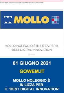 Copertina Mollo Noleggio è In Lizza Per Il Best Digital Innovation