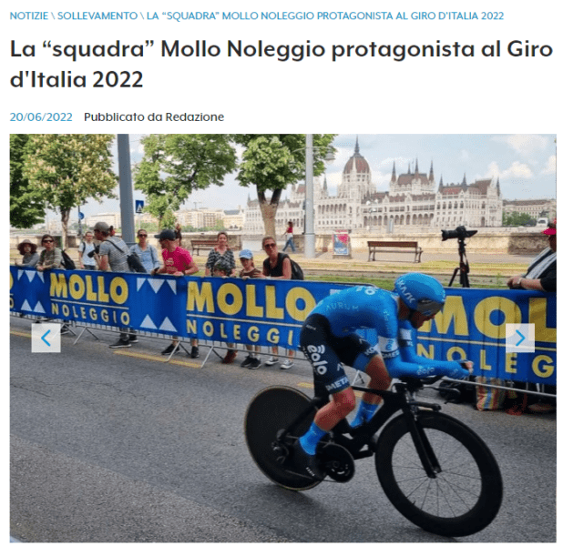 La Squadra Mollo Noleggio Protagonista Al Giro Italia 2022