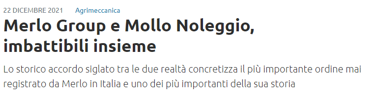 Merlo Group E Mollo Noleggio Imbattibili Insieme