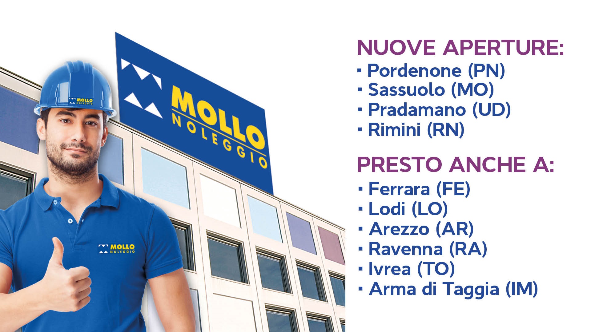 Nuove Aperure Filiali Mollo Noleggio